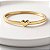 Bracelete Coração Liso com Zircônia Ouro 18k - Imagem 1