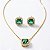 Conjunto Zircônia Esmeralda Ouro 18k - Imagem 1