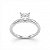 Anel Solitário 6x6 Moissanite Prata 925 - Banho de Ródio - Imagem 2