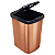 Lixeira Plástica 9 litros Click Label Metalizado Rose Arqplast - Imagem 2