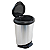 Lixeira de Pedal 45 litros Borda Trava Label Inox Arqplast Ref: 25744 - Imagem 2