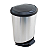 Lixeira de Pedal 45 litros Borda Trava Label Inox Arqplast Ref: 25744 - Imagem 1
