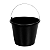 Balde Plástico 12L Preto para Concreto Plasnew 1un Ref.: 178 - Imagem 1