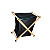 Cesto de Madeira Preto Toledo 50L Ref.: 301051 - Imagem 1