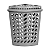 Cesto Telado Plástico 43,7L Triangular Cinza Plasnew Ref.: 2810 - Imagem 1