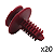 Kit 20 Grampo Da Forração Porta Vermelho Linha FIAT - Imagem 1