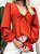 Blusa Feminina Manga Longa em Crepe Boho Chic com Amarração Luiza Ref. 1433 - Imagem 3