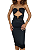 Vestido Feminino Midi em Suplex Sem Alça com Recorte Duplo e Argolas Samira Ref. 1394 - Imagem 1