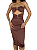Vestido Feminino Midi em Suplex Sem Alça com Recorte Duplo e Argolas Samira Ref. 1394 - Imagem 3