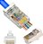 PLUG RJ45 DE PASSAGEM 8X8 CAT5E - BLINDADO - PACOTE 100 UNIDADES - Imagem 1