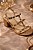 Sandália Eliz Conceito Salto Bloco Nude Com Tachas Douradas - Imagem 2