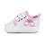 Tênis Bebê Mania Star Casual Conforto Branco e Rosa Arco Iris - Imagem 3