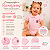 Body Polo Corinthians Bebê Rosa Oficial Torcida Baby Menina - Imagem 6