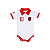 Body Polo Bebê Flamengo Branco Nº 10 Oficial Torcida Baby - Imagem 1