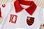 Body Polo Bebê Flamengo Branco Nº 10 Oficial Torcida Baby - Imagem 4
