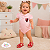 Body Polo Bebê Flamengo Rosa Feminino Oficial Torcida Baby - Imagem 2