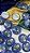 Botton Alfinete P Azul - Kit com 10 unidades - Imagem 2