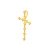 Pingente de cruz ouro 18k pedras palito - Imagem 2