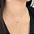 Pingente de cruz Jesus escrito ouro 18k - Imagem 2
