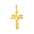 Pingente de cruz Jesus escrito ouro 18k - Imagem 1