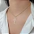 Pingente de ouro 18k cruz / crucifixo masculino / feminino grande - Imagem 3
