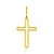Pingente de ouro 18k cruz / crucifixo masculino / feminino grande - Imagem 1