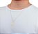 Pingente de ouro 18k cruz / crucifixo masculino / feminino grande - Imagem 4