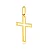 Pingente de ouro 18k cruz / crucifixo masculino / feminino vazado - Imagem 2