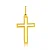 Pingente de ouro 18k cruz / crucifixo masculino / feminino vazado - Imagem 1