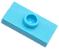P001 - LEGO® Plate, Modified 1 x 2 - NOVO - Original - cod 15573 - Medium Azure - Imagem 1
