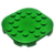 LEGO® Plate, Modified 6 x 6 with Rounded Corners and 4 Feet - Bright Green - NOVO - Original - PB00039 - Imagem 1