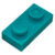 LEGO® Plate 1 x 2 - Dark Turquoise - NOVO - Original - PB00065 - Imagem 1