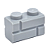 LEGO® Brick Masonry 1 x 2 Light Bluish Gray NOVO Original | PB00174 - Imagem 1