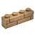 LEGO® Brick Masonry 1 x 4 Dark Tan NOVO Original | PB00180 - Imagem 1