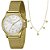 RELOGIO LINCE KIT FEMININO ANALOGICO LRG4846L36 K0IA DOURADO - Imagem 1