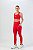 Legging com Bolso Lateral e Recortes Poliamida Vermelho Rubro MC Fitness - Imagem 1