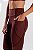 Legging com Bolso Lateral e Recortes Poliamida Marrom Café MC Fitness - Imagem 2