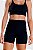 Bermuda Canelada Push Up Poliamida Preto MC Fitness - Imagem 2