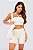 Bermuda com Fit Gripp Poliamida Bege Tapioca MC Fitness - Imagem 1
