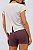 Blusa Cropped Furadinho Dry Bege Tapioca MC Fitness - Imagem 4