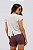 Blusa Cropped Furadinho Dry Bege Tapioca MC Fitness - Imagem 5