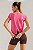 Blusa Cropped Furadinho Dry Pink Lemonade MC Fitness - Imagem 4
