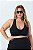 Top Franzido com Bojo Poliamida Plus Size Preto MC Fitness - Imagem 1