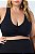 Top Franzido com Bojo Poliamida Plus Size Preto MC Fitness - Imagem 2