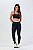 Legging com Bolso e Listra Poliamida Preto MC Fitness - Imagem 1