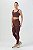 Legging Push Up Bicolor com Listra Poliamida Marrom Café MC Fitness - Imagem 1