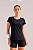 Blusa Baby Tee Microfibra Preto MC Fitness - Imagem 1
