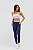 Legging com Bolso e Listra Poliamida Azul Marinho MC Fitness - Imagem 1
