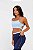 Top Alças Cruzadas nas Costas Poliamida Azul Frozen MC Fitness - Imagem 2