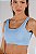 Top Regata com Bojo Poliamida Azul Frozen MC Fitness - Imagem 2